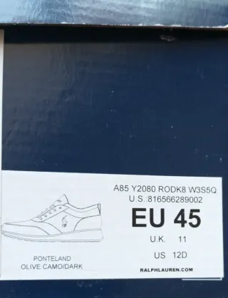 Zapatillas Polo Ralph Lauren CamuflajeTalla 12 USA