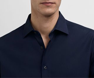 Mango - Camisa traje slim fit algodón popelín.