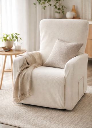 Sillón reclinable cómodo con funda, leer o relax