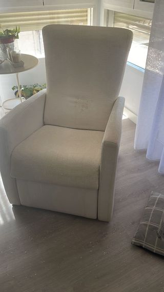 Sillón reclinable cómodo con funda, leer o relax