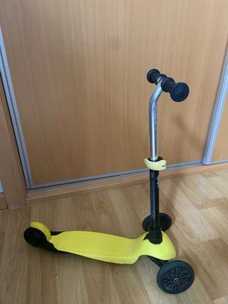 Patinete infantil 3 ruedas amarillo