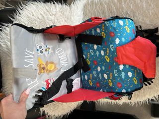 Trona-Bolso  portatil merienda infantil gato