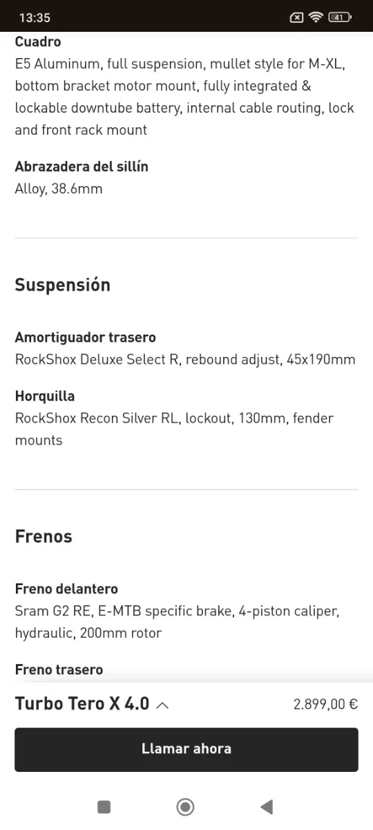 Bicicleta Eléctrica Specialized Tero X 4.0 talla M