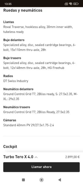 Bicicleta Eléctrica Specialized Tero X 4.0 talla M