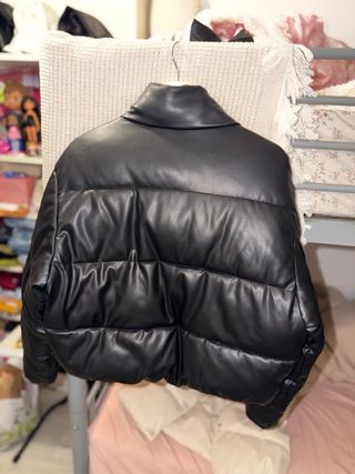 Cazadora Puffer Piel Sintética Zara