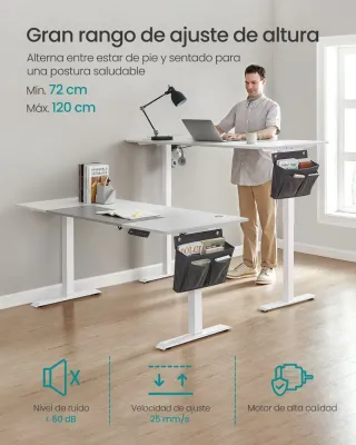 Mesa Escritorio Eléctrico 160cm SONGMICS LSD026W02