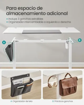 Mesa Escritorio Eléctrico 160cm SONGMICS LSD026W02