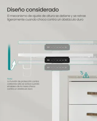 Mesa Escritorio Eléctrico 160cm SONGMICS LSD026W02