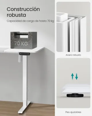 Mesa Escritorio Eléctrico 160cm SONGMICS LSD026W02