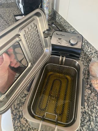 Freidora de aceite acero inoxidable