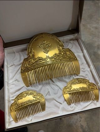 Juego Peinetas Fallera Doradas