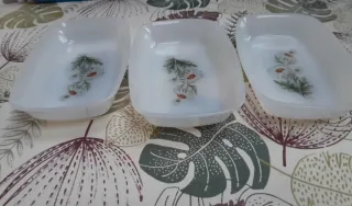 3 Rabaneras  de la vajilla Arcopal Margaritas