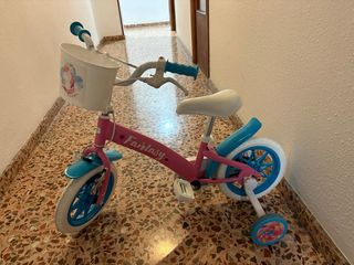 Bicicleta infantil niña rosa y azul