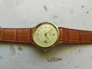 Orologio Perseo Oro Cinturino Pelle Marrone