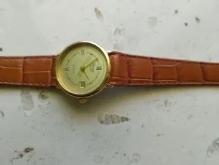 Orologio Perseo Oro Cinturino Pelle Marrone