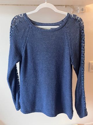 Jersey Springfield azul con encaje