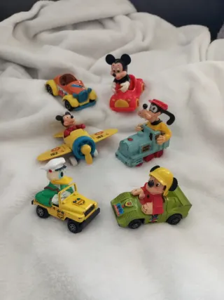 Coches Guisval antiguos Mickey Donald Goofy