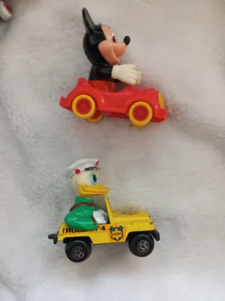 Coches Guisval antiguos Mickey Donald Goofy