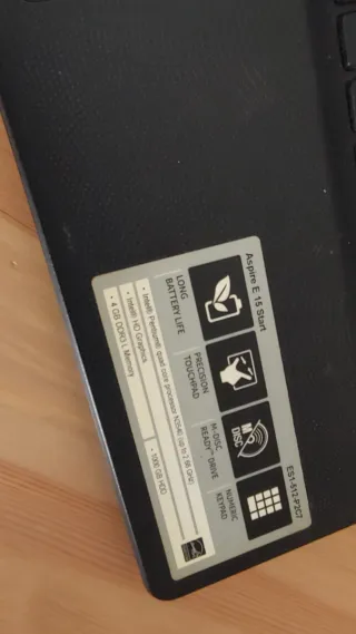 Acer Aspire E15 Start Notebook Nero