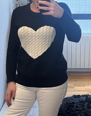 Jersey corazón blanco talla M