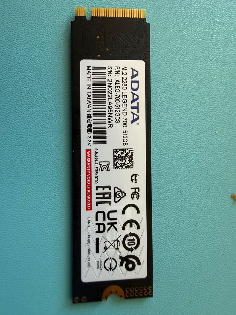 SSD Adata Legend 700 512GB NVMe afbeelding 2