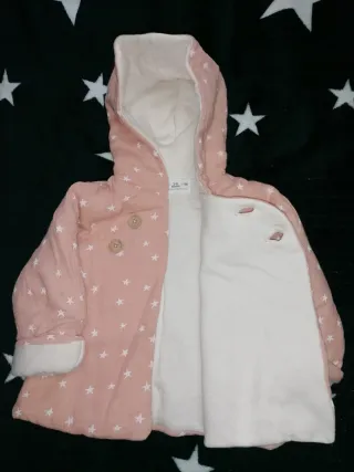 Chaqueta bebé rosa estrellas 3-6 meses