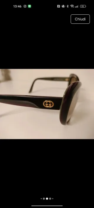 Occhiali da sole Gucci leggermente graduati