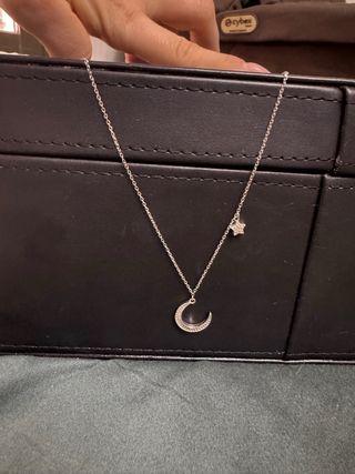 Cadena Plata 925 Luna y Estrella