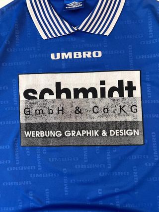 Umbro Sport T-shirt Football Blue Number 8 2000's
