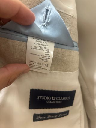 Americana de verano de lino beige