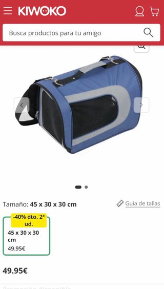 Bolso Transportín Perros y Gatos Kiwoko