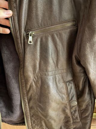 Chaqueta efecto cuero Springfield Marrón