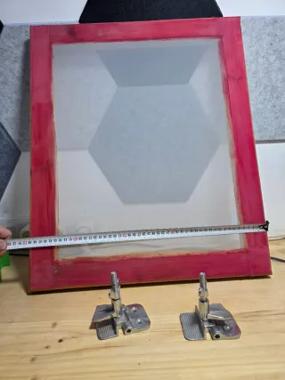 Pantalla Serigrafía , Bisagra y dos tintas