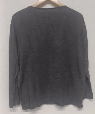 Jersey Pinpon Lily Algodón Boho Talla U Gris