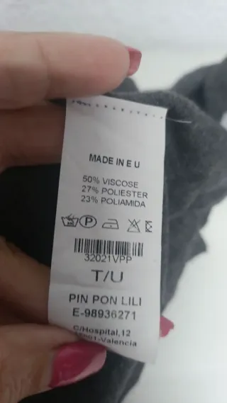 Jersey Pinpon Lily Algodón Boho Talla U Gris