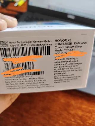 Padre: Honor X8 128GB Plata 6GB RAM