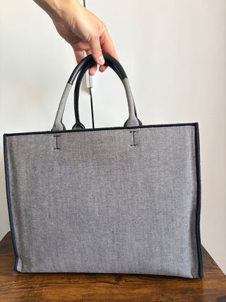 Bolso Tote Furla Gris y Negro