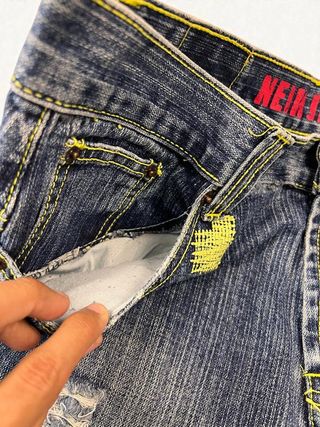 Jorts Denim Distressed Vinatge 90's Japan