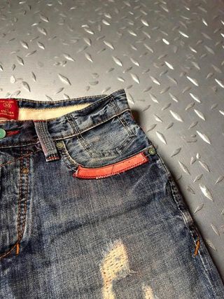 Short Denim Vintage Distressed 00's Low Waist