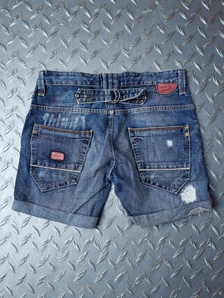 Short Denim Vintage Distressed 00's Low Waist