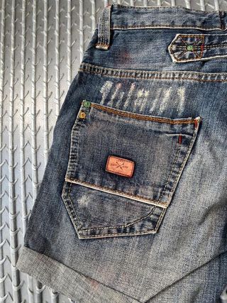 Short Denim Vintage Distressed 00's Low Waist