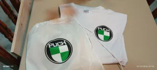 Bolso de tela con estampado de corazón y mariposa