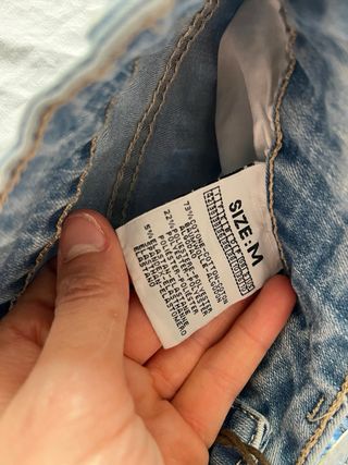 Pantaloncino/short jeans vita alta con frange