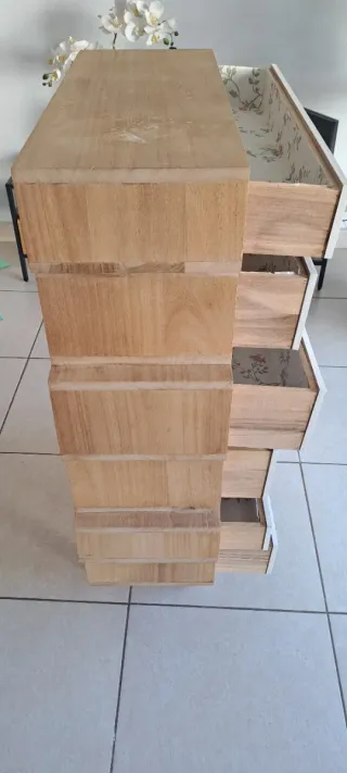 Cómoda de madera 6 cajones