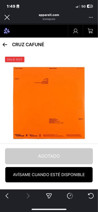 Vinilo Moonlight 922 Cruz Cafuné Ed. Especial