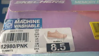 Zapatillas Skechers Rosa y Blancas
