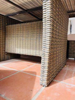 Conjunto Muebles Exterior Ratán y Cristal