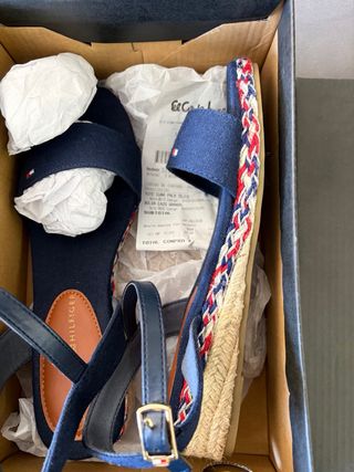 Sandalias cuña Tommy Hilfiger azul T37