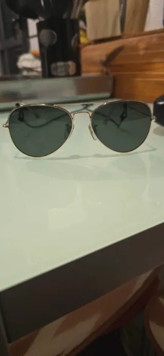 Gafas de sol polarizadas aviador doradas