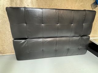 Sofá Cama Negro Piel